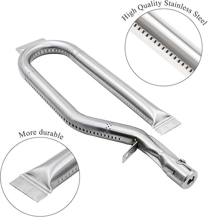 Hisencn Repair Kit for Members Mark BQ05046-6, BBQ Pro BQ05041-28, BQ51009, Sam's Club, Outdoor Gourmet BQ05037-2, BQ05046-6A Gas Grill Models, Burner Tube, Porcealain Steel Heat Plate, Burner Cover