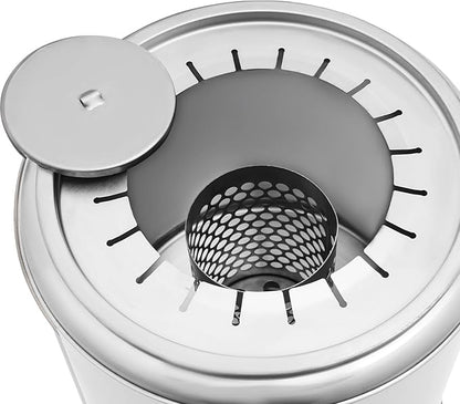 Portable Barbecue Charcoal Barrel Grill Stainless Steel Portable Compact BBQ Charcoal Grill Barrel Charcoal Grill for Camping Picnics Parties Beaches (Capacity: 20 Skewers)