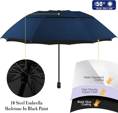Patio Umbrellas UPF 50+ 360 ° Adjustable Shade Umbrella,Beach Umbrella with Universal Clamp,Beach Clamp on Umbrella,suitable for Patio,beach chairs,golf carts, wheelchairs,carts,bleachers,camping and fishing