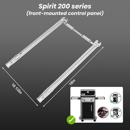 Grill Parts for Weber Spirit I & GS4 II 200 Series with Front Control (2013+) Includes 7635 Flavorizer Bars 69785 Burner Tubes 7637 Cast Iron Grates 7642 Igniter Fits Weber E210 E220 S210 S220