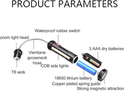 Magnetic Barbecue Grill Lights, LED Work Lamps with Flexible Gooseneck and Side Lamp BBQ Grill Accessories for Outdoor