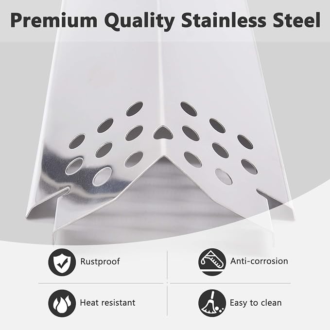 Replacement Parts for Nexgrill 720-0896B 720-0896C 720-0896E 720-0882A 720-0896 720-0925 Grills, 6 Pack Grill Burner Tubes & Flame Tamers Heat Shields Replacement