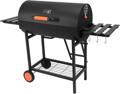 Extra Large Portable Charcoal Grill 871 Square Inches Cooking Area Outdoor Charcoal Grill Smoker with 2 Foldable Side Tables for Backyard Camping Patio Parties and Picnics