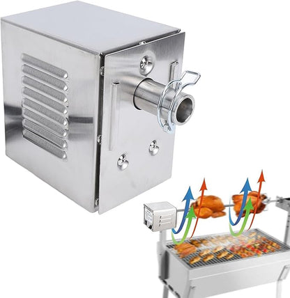 Yosoo Electric Rotisserie Motor, Stainless Steel 45W Grill Electric Rotisserie Motor for Pig Goat Chicken Roaster BBQ 45W Grill Motor Grill Electric Replacement Rotisserie Motor Grill Rotisseries