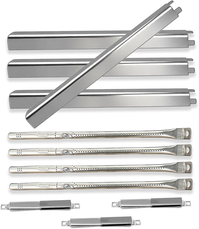 Hongso Replacement Parts for Charbroil Performance 4 Burner 463365522 463366022 463350521 463351021, G327-2100-W1 Burner Tube, G325-0002-W1 Heat Plates and Crossover Tube Included