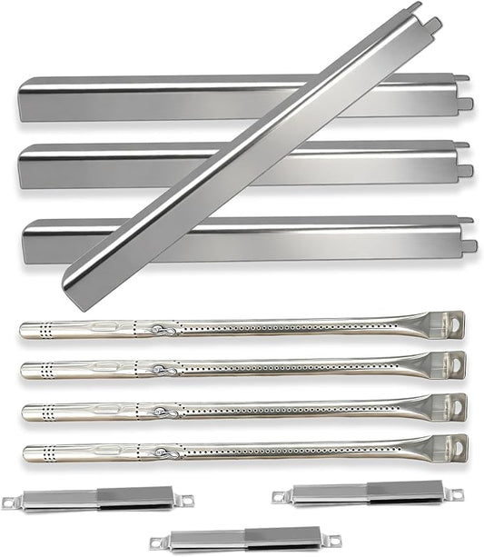 Hongso Replacement Parts for Charbroil Performance 4 Burner 463365522 463366022 463350521 463351021, G327-2100-W1 Burner Tube, G325-0002-W1 Heat Plates and Crossover Tube Included