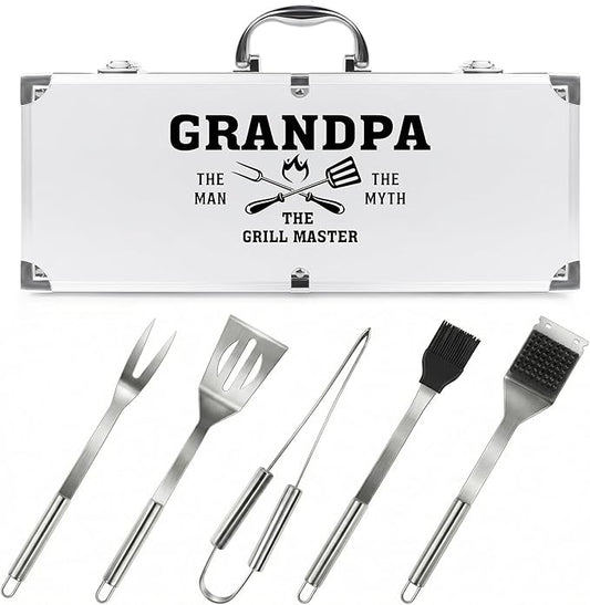 Grandpa Gifts for Fathers Day - Heavy Duty BBQ Grilling Accessories Kit for Outdoor Grill - Best Grandpa Gifts for Birthday Christmas