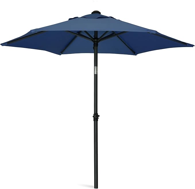 AMMSUN 6FT Patio Umbrella, Outdoor Table Umbrella with Push Button Tilt | UPF50+ Sun Protection and Water-Resistant Fabric, Premium Steel Pole and Ribs, Height-Adjustable and Push-Button Tilt