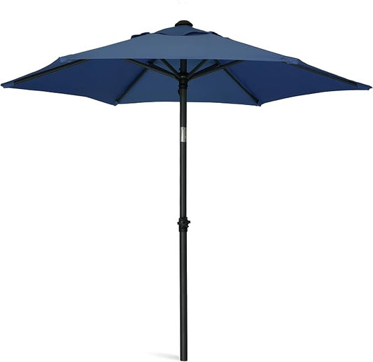 AMMSUN 6FT Patio Umbrella, Outdoor Table Umbrella with Push Button Tilt | UPF50+ Sun Protection and Water-Resistant Fabric, Premium Steel Pole and Ribs, Height-Adjustable and Push-Button Tilt