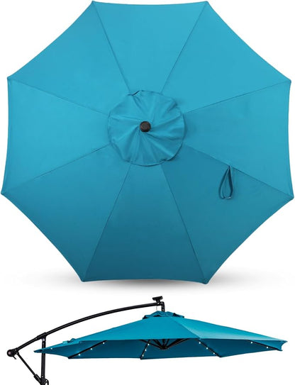 10ft Patio Umbrella Replacement Canopy for 8 Ribs, Outdoor Umbrella Canopy ONLY, Market Umbrella Top, Water-Resistant & UV-Protective