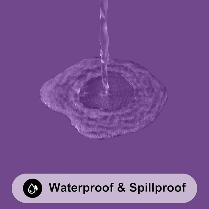 Smiry Rectangle Tablecloth, Elastic Fitted Flannel Backed Vinyl Tablecloths for 4ft Folding Tables, Waterproof Wipeable Table Covers for Indoor, Outdoor, Camping and Picnic (Purple, 30"x48")