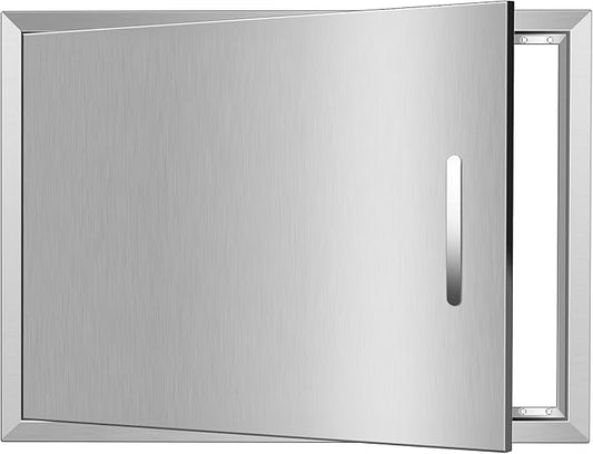 Outdoor Kitchen Doors 27W x 20H Inch, Single BBQ Access Door 304 Stainless Steel for Outdoor Kitchen Cabinet Grill Station or BBQ Island