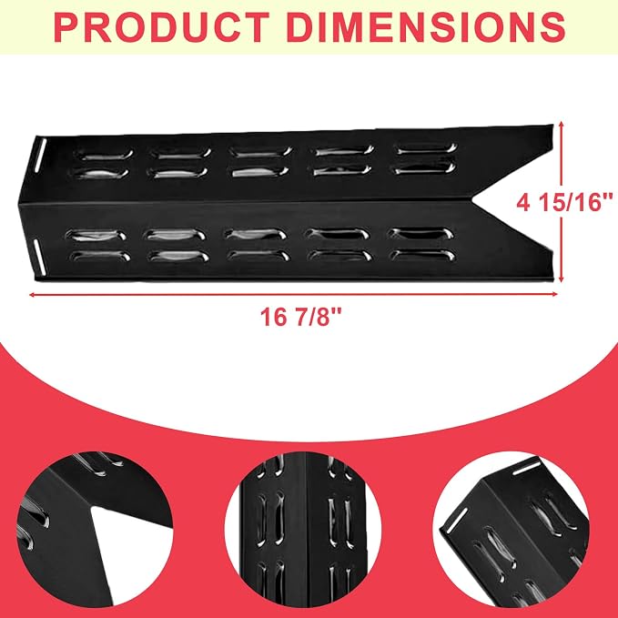 DcYourHome Heat Plate Replacement Parts for Select Outdoor Gourmet Gas Grill Models, for Royal Gourmet 8-Burner Gas Grill, Outdoor Gourmet Parts FSOGBG3002, FSOGBG3000, FSOGBG1203, Porcelain Steel | Heat Shield for Royal Gourmet 8-Burner Gas Grill, Out...