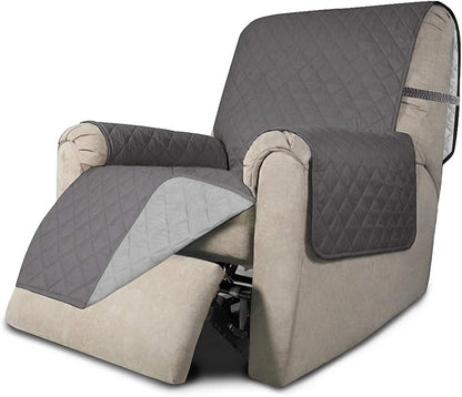 Easy-Going Reversible Couch Cover, Recliner 19 in, Gray/Light Gray | Machine Washable Slipcover For Dogs, Water Resistant Furniture Mat For Living Room, Non-Slip Sofa Cover, Pet Friendly