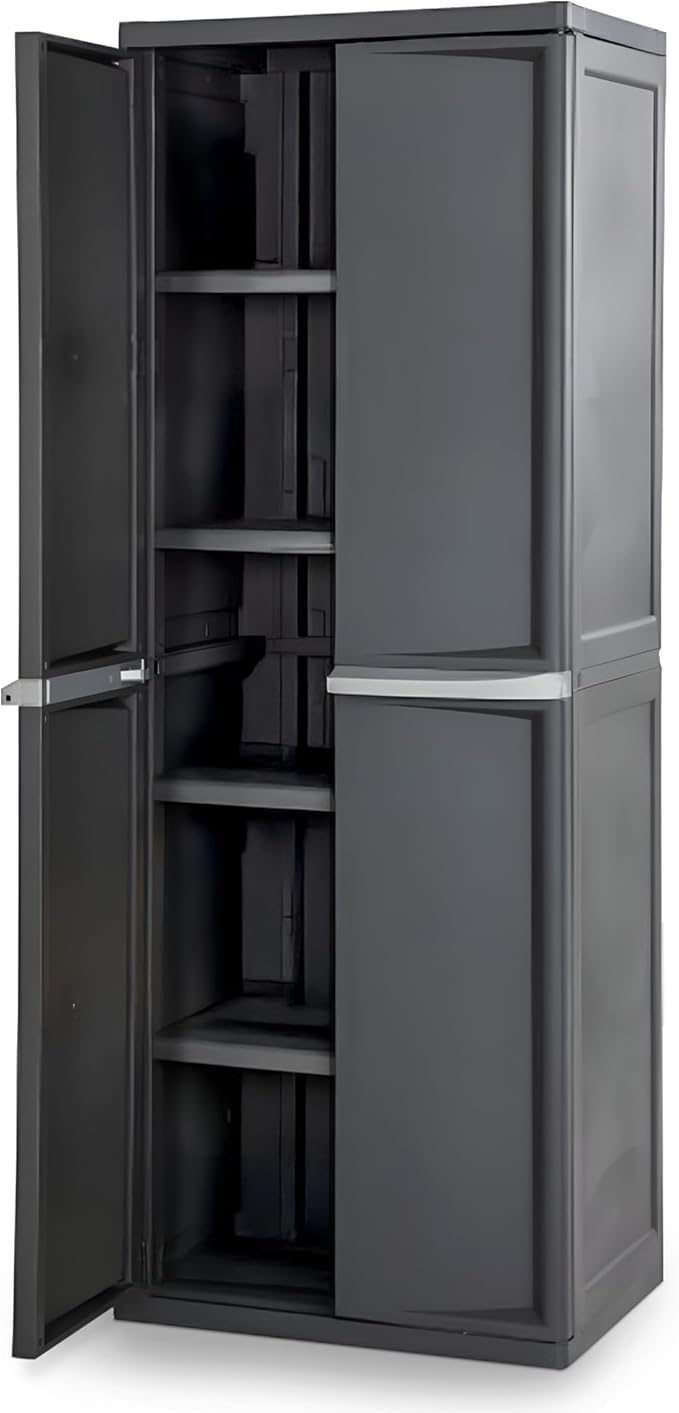 Sterilite Shelf Cabinet,4 Shelves,Flat Gray 01423V01-1 Each
