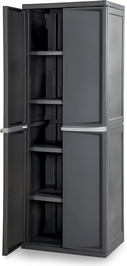 Sterilite Shelf Cabinet,4 Shelves,Flat Gray 01423V01-1 Each