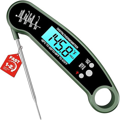 Instant Read Thermometer, Kitchen Food Thermometer, Green