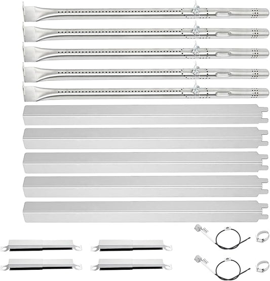 463448021 Grill Replacement Parts for Charbroil Performance 5 Burner Grill Parts 463449021 463229021 G327-2100-W1 G325-0002-W1 Heat Tents Burner Replacement Parts with Ignitor Wire