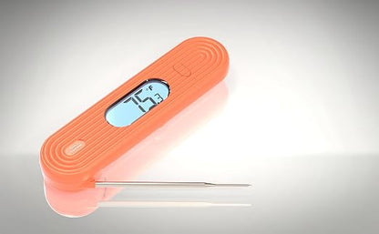 ONLY HUMAN HDP-01 Digital Instant Read Meat Thermometer, High Accuracy Food Cooking Thermometer with Ultra Bright Backlight Display (Coral Pink)