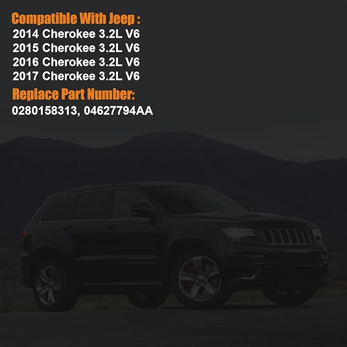 2014-2017 Fuel Injector Compatible for Jeep Cherokee 3.2L V6 2014, 2015, 2016, 2017, Replace 0280158313 4627794AA