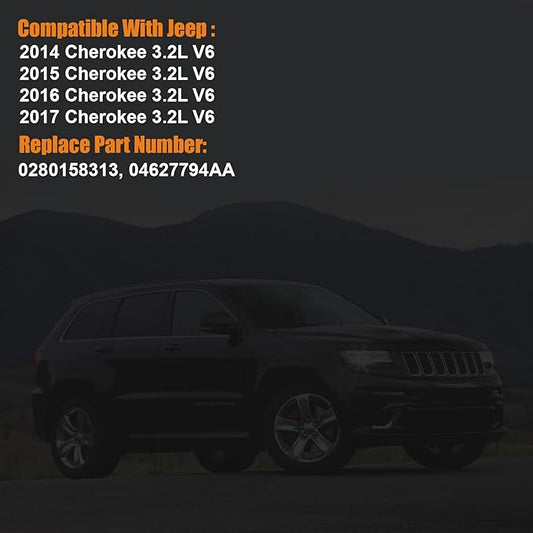 2014-2017 Fuel Injector Compatible for Jeep Cherokee 3.2L V6 2014, 2015, 2016, 2017, Replace 0280158313 4627794AA