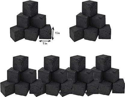WYNN Premium Hookah Coconut Charcoal-Hexagonal,Crescent,Cube,and Flat Shapes, 1 Kg Pack, Long Lasting, Low Ash-No Headache-No Odor-All Natural (Cube)