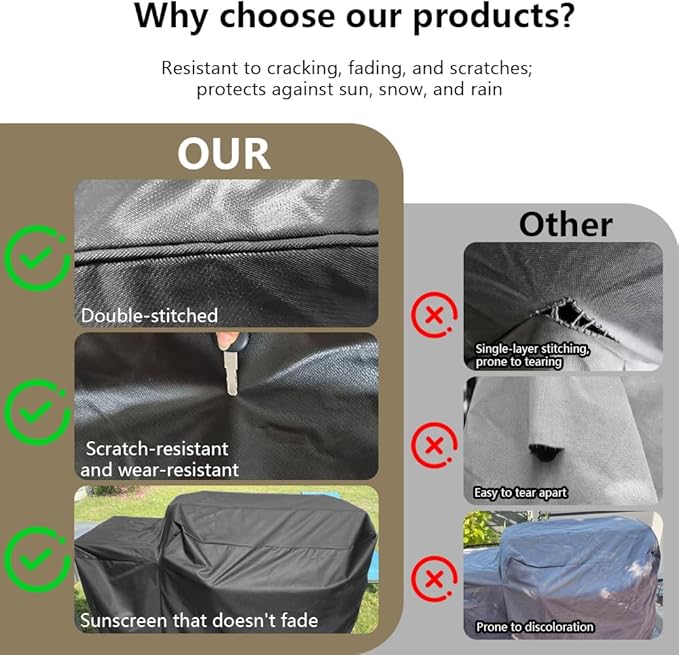 Grill Cover Replacrment Recteq RT-410/340 RT-B380 and Rec Tec RT-B380X Bullseye Deluxe Wood Pellet Grill, Full Length Heavy-Duty Premium Cover, Waterproof Moisture Proof Breathable