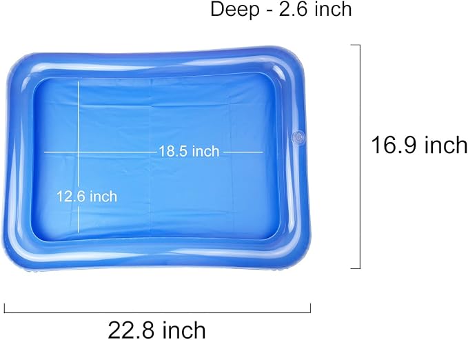 4-Pack Inflatable Ice Serving Bar Coolers for Parties, Salad BBQ Picnic Ice Food Drinks Buffet Server Tray for Indoor Outdoor Party