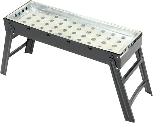 BBQ Charcoal Grill Stainless Steel Thicken Folding Portable BBQ Charcoal Grill for Camping Picnics Outdoor Barbecue Large Capacity Easy to Clean