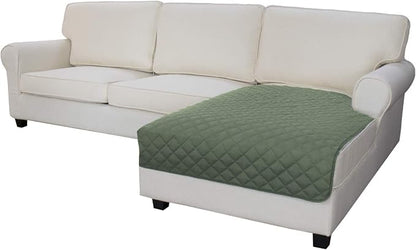 Easy-Going Sectional Couch Covers for Dogs L Shape Sofa Cover Reversible Sofa Slipcover Chaise Lounge Cover Furniture Protector Cover for Pets Dog Cat (42 x 68 inches, Greyish Green/Greyish Green) | Greyish Green, Soft Sofa Slipcover For Dogs, Fits Lef...