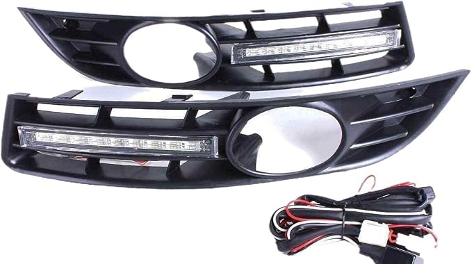 Front Bumper Fog Lamps Light for Grill for Grilles + for DRL LED for Passat for B6 2007-2011 for Waterproof [accessories]