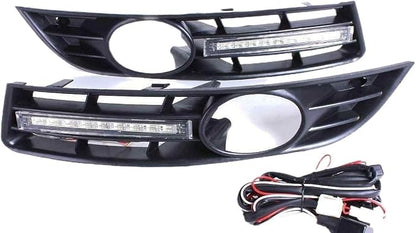 Front Bumper Fog Lamps Light for Grill for Grilles + for DRL LED for Passat for B6 2007-2011 for Waterproof [accessories]