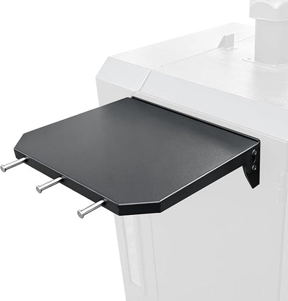 Side Shelf for Pit Boss PBV4PS2 PBV4PS1 Pro Series II 4 Vertical Pellet Smoker Shelf for Pit Boss 10739 1077 Smoker Accessories Foldable Grill Side Table BBQ Prep with Hooks