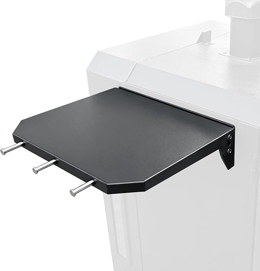 Side Shelf for Pit Boss PBV4PS2 PBV4PS1 Pro Series II 4 Vertical Pellet Smoker Shelf for Pit Boss 10739 1077 Smoker Accessories Foldable Grill Side Table BBQ Prep with Hooks