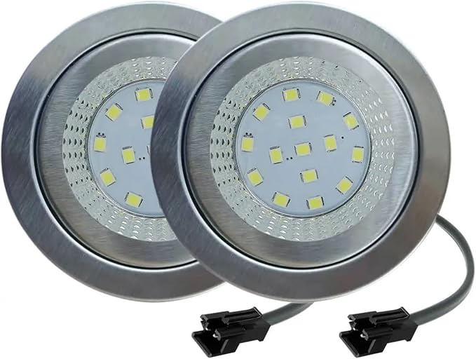 2-Pack DC 12V Range Hood Lamp 1.5W LED Warm White 3000K with SM Male Connector Kitchen Hood Light Smoke Exhauster Light