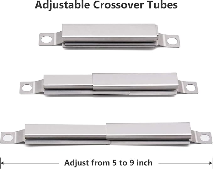 Criditpid Grill Replacement Parts for Charbroil Performance 6 Burner 463276517 463238218 463276617 463244819 463274419, 5 Burner 463347519 for Grill Heat Plates, Burner, Crossover Tube & Igniter.