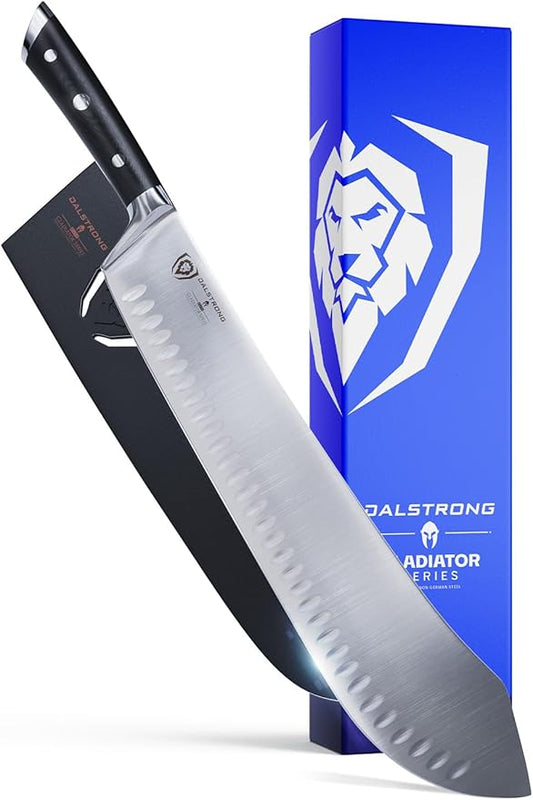 Dalstrong Bull Nose Butcher Knife - 14 inch - Gladiator Series Elite - High Carbon Premium German Steel - Black G10 Handle - Meat BBQ Knife - Sheath Included - NSF Certified