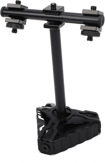 RiToEasysports Camping Light Stand Aluminum Alloy Portable Camping Lamp Holder Triangular Base Stable Setup for Tent Backyard BBQ Picnic Hiking