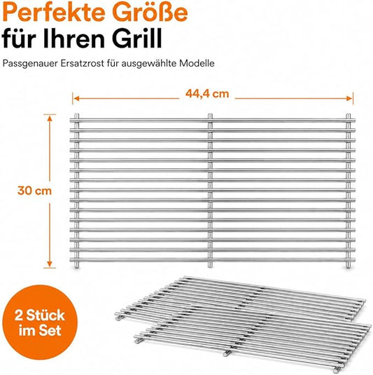 Grill Grates for Weber Spirit 300 & Spirit II GS4 300 Series, Stainless Steel Grates Replacement for Weber Spirit 310 E310 Grill Parts 7639 Spirit 700 Genesis Silver/Gold/Platinum B & C, 1000-3500