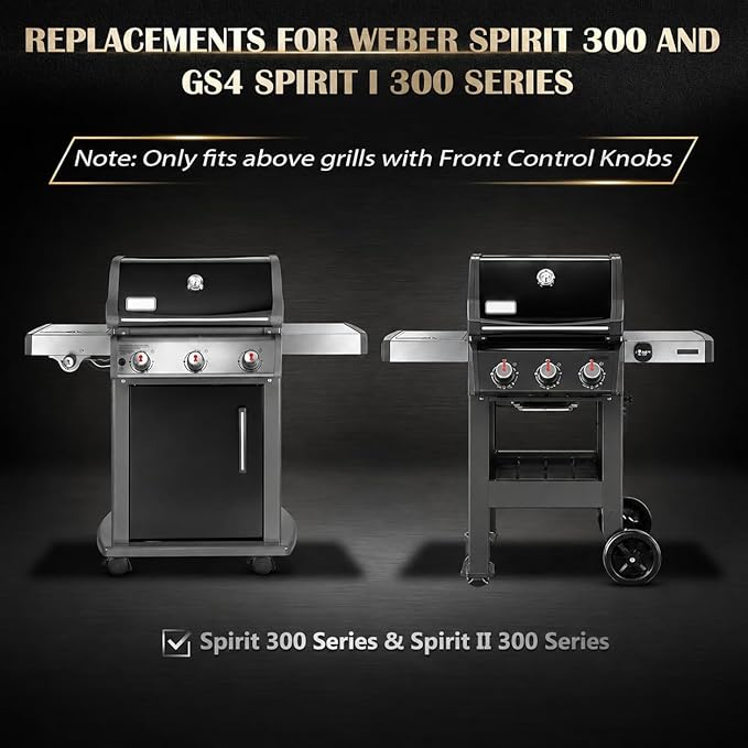 69787 Grill Burner Replacement for Weber Spirit 300, GS4 Grill Parts for Spirit 3 Burner Grills, Spirit E/S-310 E/S-330 (2013 and Newer), 18 Inch SUS304 Grill Burner for Weber Spirit II E-310