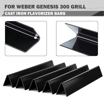Genesis E310 Grill Replacement Parts 7621 Flavorizer Bars Parts 7524 Grill Grates 65505 Heat Deflector Weber Genesis E-330 E-310 S-330 EP-330 Grill Parts 7620 Flavor Bars Cooking Grates Replacement