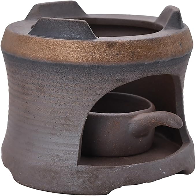 Small Camping Stove Barbecue Grill, Clay Charcoal Stove Portable Wood stove for Backpacking Outdoor Cooking