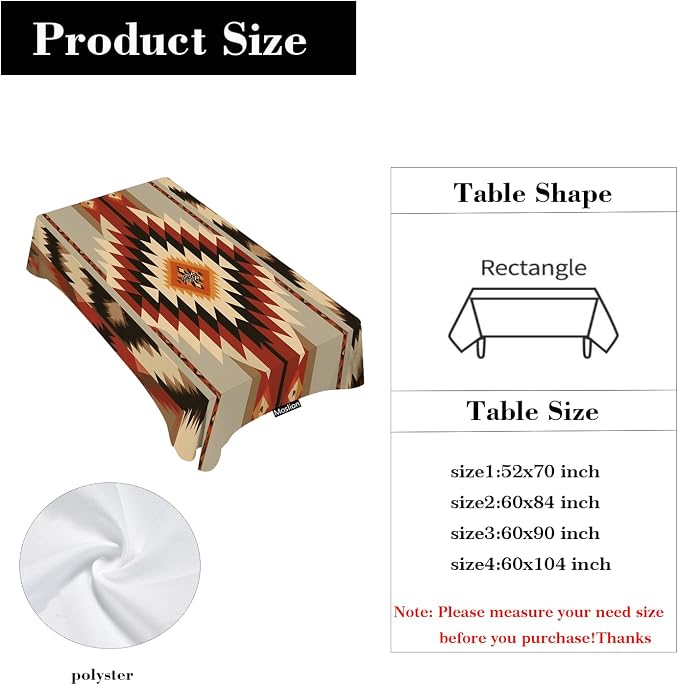 Moslion Snow Landscape Tablecloth Rectangle Tablecloth for Kitchen 52x70 Inch