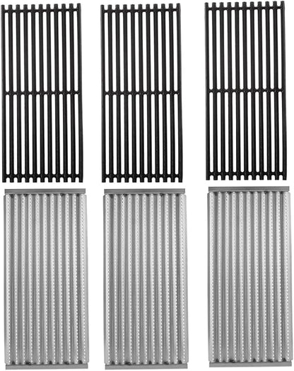 BBQ Future 18 7/16" Grill Grate Replacement Part for Charbroil Tru-Infrared 3 Burners Gas Grill 463241314 463257110 46327091 463271912 466247109 and more, 3 Pack Stamped Stainless Steel Emitter