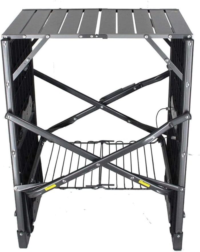 GCI OUTDOOR Slim-Fold Cook Station | Portable Folding Kitchen Table with a Heat Resistant Tabletop, 4 Side Tables & Storage Rack, Perfect for Picnics & Camping Trips