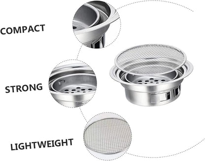 Totority Stainless Steel Korean Barbecue Oven Portable Grill Charcoal Grill Stove Outdoor Mini Bbq Stove