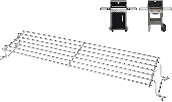 QuliMetal Foldable Stainless Steel Warming Rack for Weber Spirit 200 & Weber GS4 Spirit II 200 Series (2017 and Newer), Weber Spirit E/S-210, E/S-220 with Up Front Control, Replaces Weber 67026