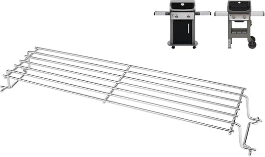QuliMetal Foldable Stainless Steel Warming Rack for Weber Spirit 200 & Weber GS4 Spirit II 200 Series (2017 and Newer), Weber Spirit E/S-210, E/S-220 with Up Front Control, Replaces Weber 67026