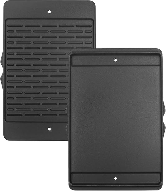 7598 Grill Griddle for Weber Spirit 300 Series Spirit E310 S-310 E-315 S-315 E-320 S-320 E-330 S-330 Spirit II E310 S-310Grill, Reversible Replacement Cast Iron Griddle Double Sided
