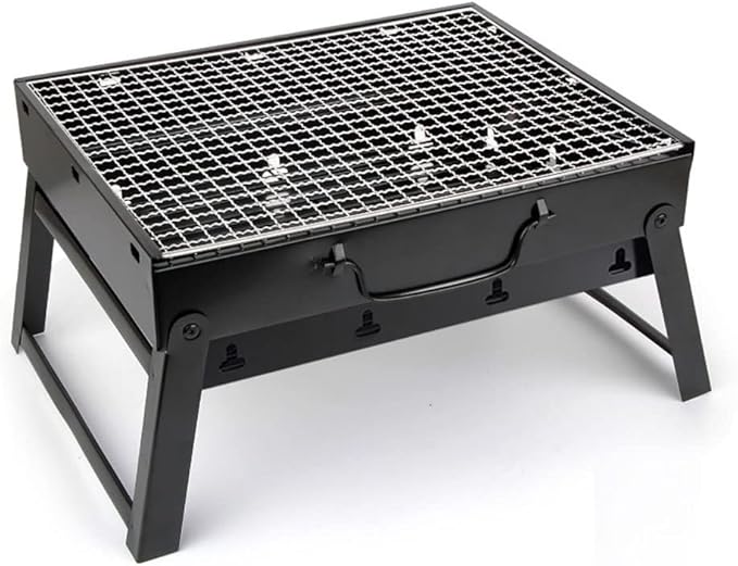 BBQ Grill Outdoor Bbq Grills Patio Stainless Steel Charcoal Grill Stove Outdoor Camping Picnic Burner Accessories Tools (Color : A, Size : 35 * 27 * 20cm) (Black 43 * 29 * 24cm)